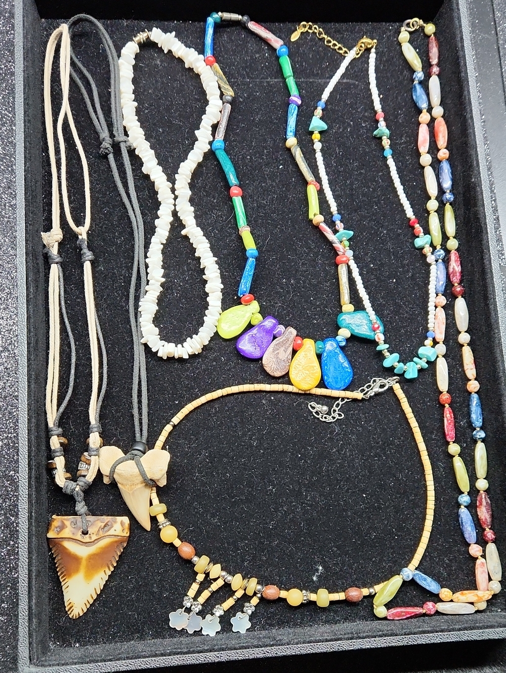 Handmade Multicolor Beaded Women’s Necklace - Colorful Shell & Stone Accents